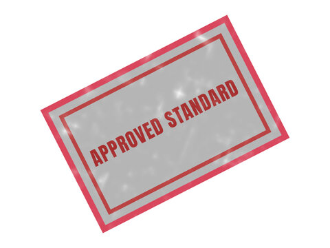 Approved stamp on gray background