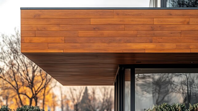 Modern Wood House Exterior.