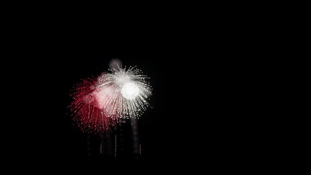 Bonaire Sint Eustatius and Saba Flag Color Fireworks Right Copy Space