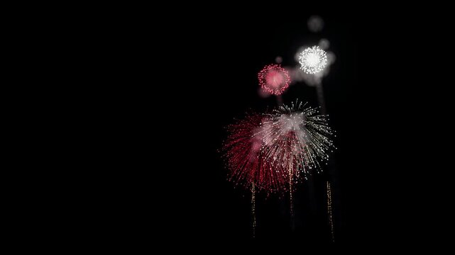 Bonaire Sint Eustatius and Saba Flag Color Fireworks Left Copy Space