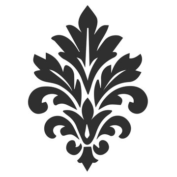 Elegant black floral fleur-de-lis vector design