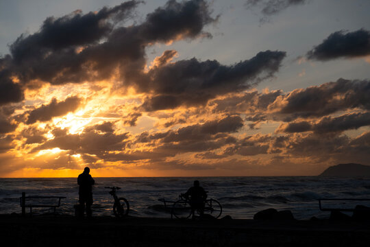 mare all'alba alba adriatico Riccione 