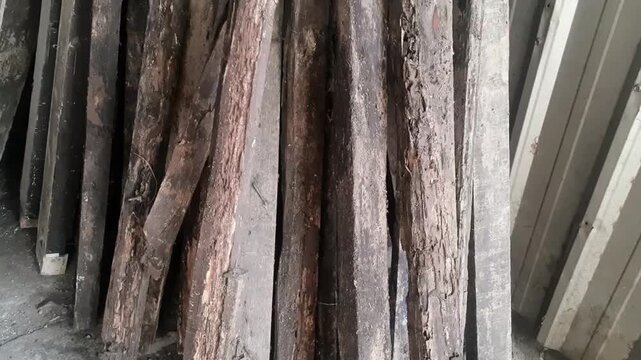 The camera slowly pans to a piece of weathered wood standing against the wall&mdash;looking worn and old&mdash;yet in the hands of an expert, it can be transformed into something valuable.