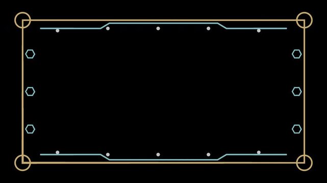 Cryptocurrency decorative frame looping animation on transparent background