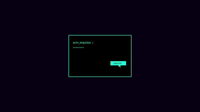 Digital screen interface showing biometric scan and access denied