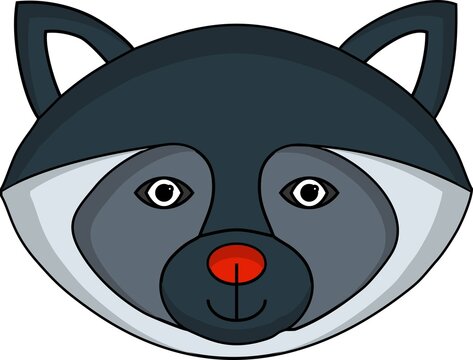 Cute Wolf Face Cartoon Wild Animal Avatar