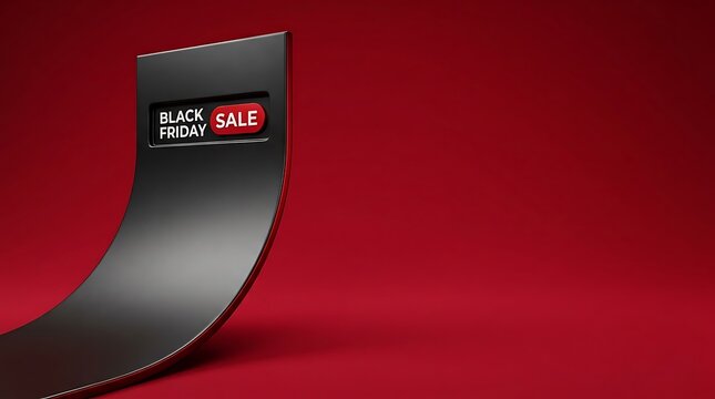 Close up of a smartphone displaying a red sale promotion on screen