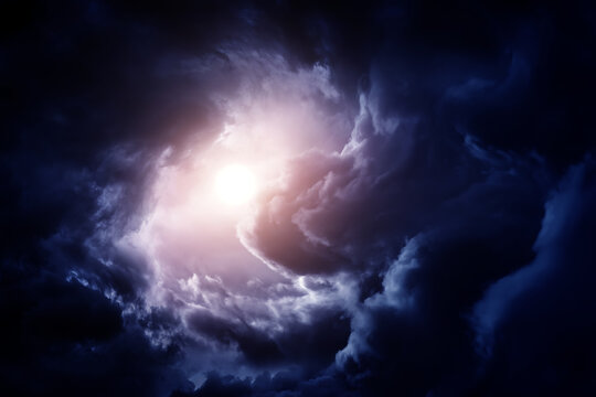 Storm Clouds with a Sunlight