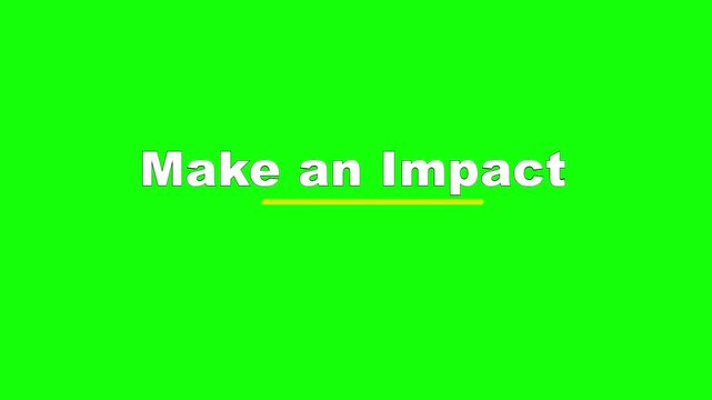 Make an Impact Pendulum Type Text Animation on Green Screen