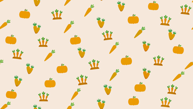 Pumpkin and Carrot Pattern