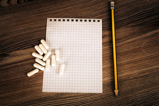Blank Paper Pen and Pills