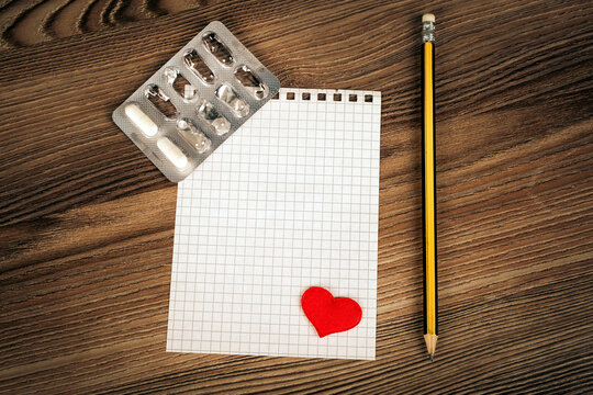 Blank Paper Pen and Pills