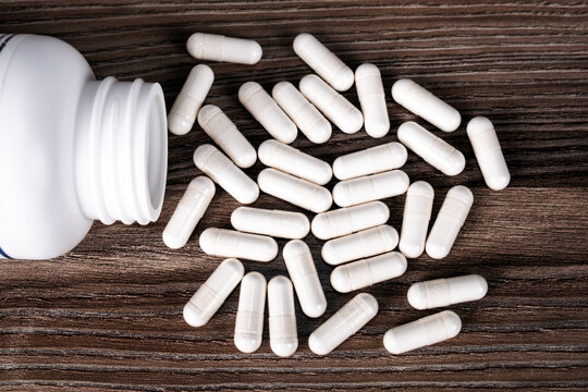 Pills on the Table closeup