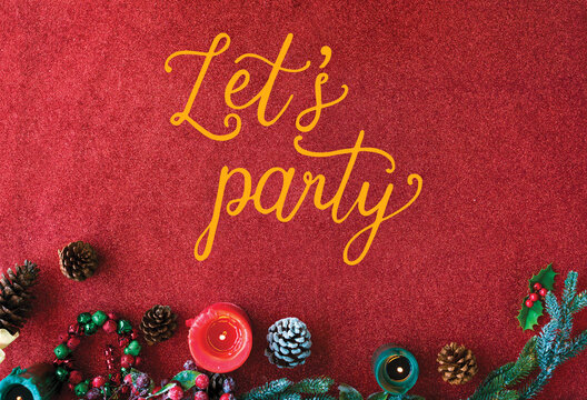 Lets party celebration occasion word