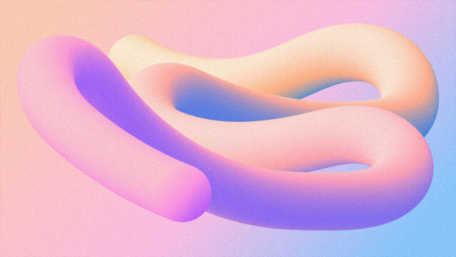 Abstract Colorful Flowing Ribbons In Vibrant Purple, Orange, And Blue Tones, Creating A Dynamic Layered Background With Smooth Curves And Modern Artistic Texture