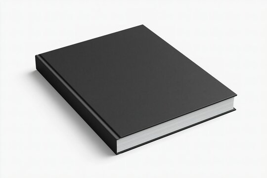 Black Hardcover Book Lying Flat on White Surface