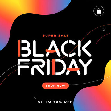 black Friday super sale web banner template