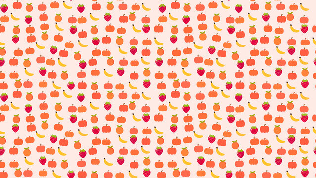 Seamless pattern of assorted fruits