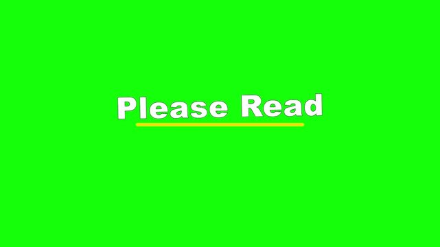 Please Read Kinetic Shuffle Text Animation on Green Screen