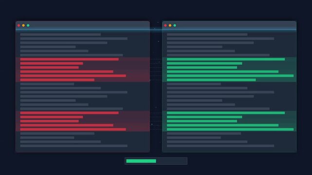 Code Comparison and Data Synchronization Interface Animation