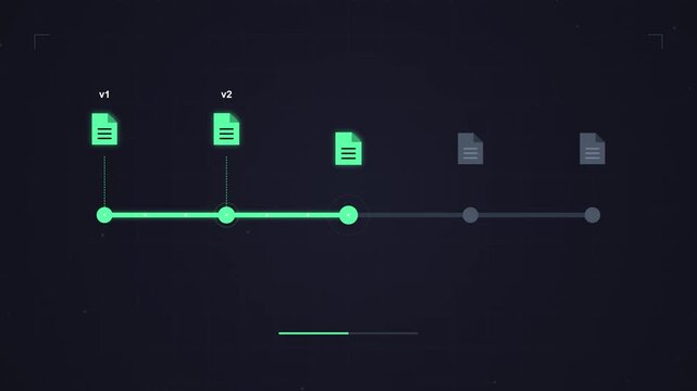 Software Version Control and Code Deployment Timeline Animation