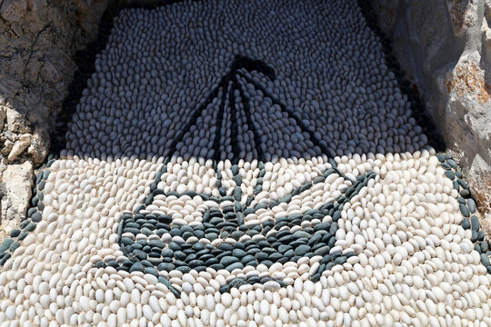 Pebble mosaic.

