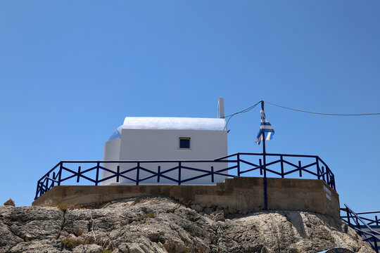 A small seaside chapel dedicated to Saint Nicholas in Kolymbia.