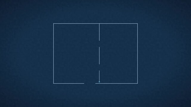 Animated Floor Plan Drawing Blueprint Motion Graphic