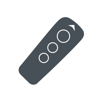 Minimalist remote control icon with three circular buttons for modern app, website, or presentation editable icon