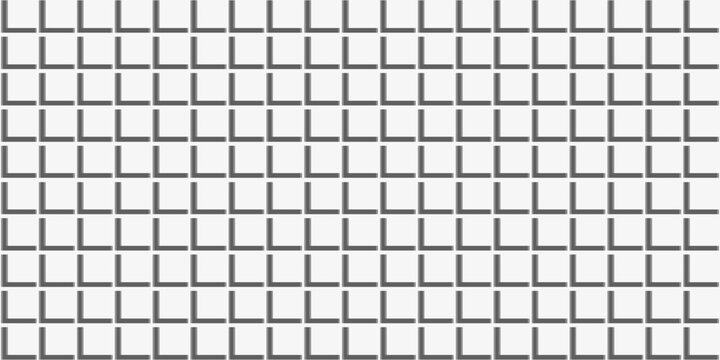 Abstract pattern Right angled lines arranged horizontally and perpendicularly grey color on white background Arrange Vertical and Landscape
