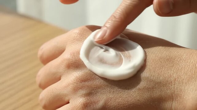 Barrier Repair Hand Cream Melting into Dry Knuckle Skin