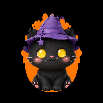 halloween cat on the roof
