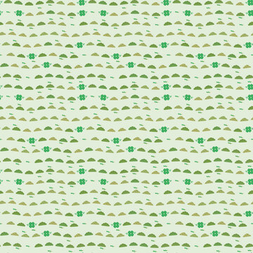 Green clover and mounds pattern