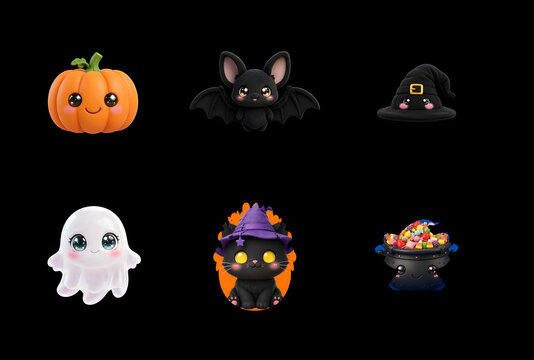 halloween monsters set