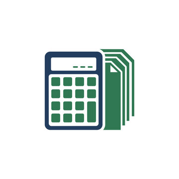 Calculator and Stack of Papers Representing Financial Calculations and Business Documents