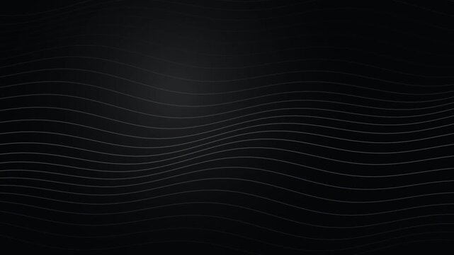Abstract fluid dynamics motion graphics featuring flowing dark silky waves, metallic highlights, and smooth lighting transitions inspired by 3D fluid simulations.