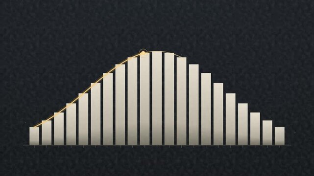 Animated Bell Curve Histogram Statistics Motion Graphic