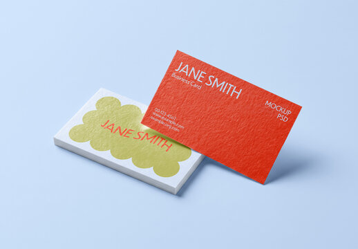 Business Card Stack Mockup