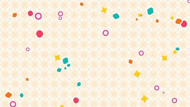 Retro Geometric Argyle Confetti Loop Animation