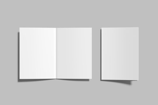 Realistic bifold mockup design blank