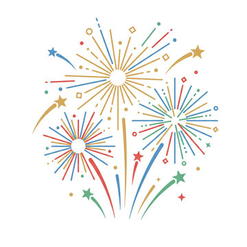 fireworks vector illustration