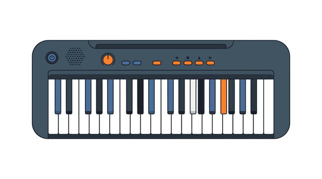 Portable Electronic Keyboard Vector Illustration