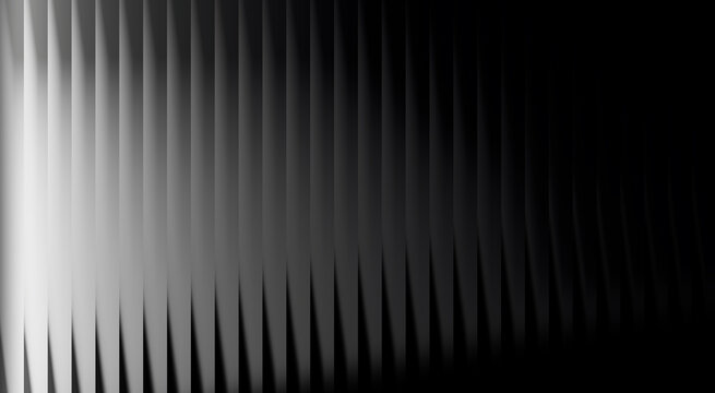 Monochrome abstract background with vertical lines and gradient fade from white to black