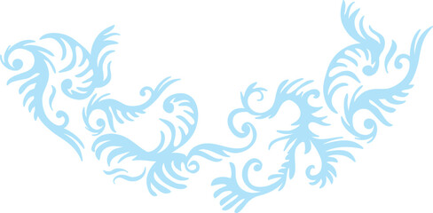 Obraz premium Snowflake Winter Border Corner Ornament Scrollwork
