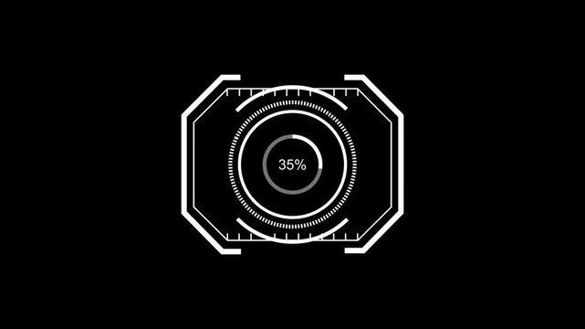 Animated modern loading gauge symbol, motion graphics animation video of 4k..