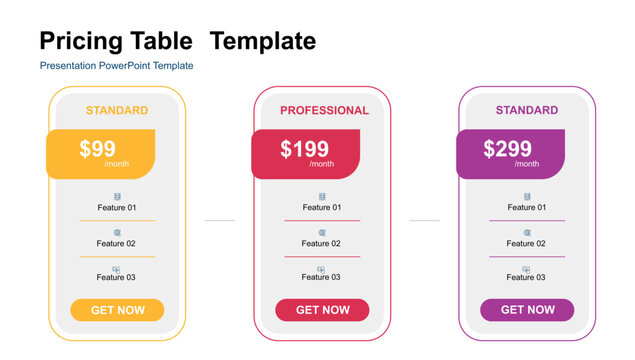 Pricing and Table - Infographic Template