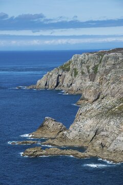 Coastline of the Island of Lundy, Bristol channel, Devon, England, United Kingdom