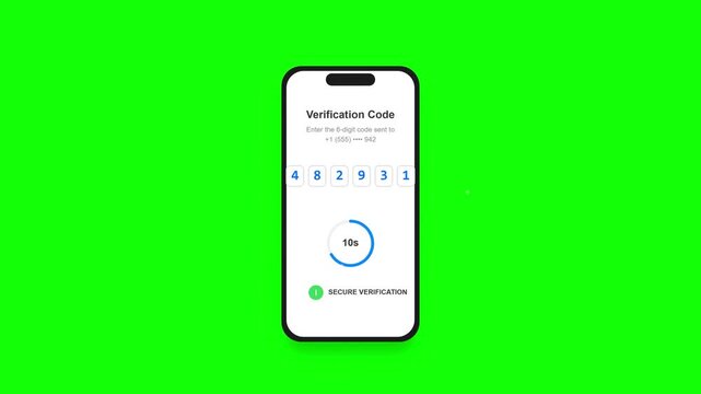 Smartphone Screen Displaying Two Factor Authentication Verification Code Process
