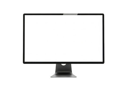 Modern computer monitor on black stand