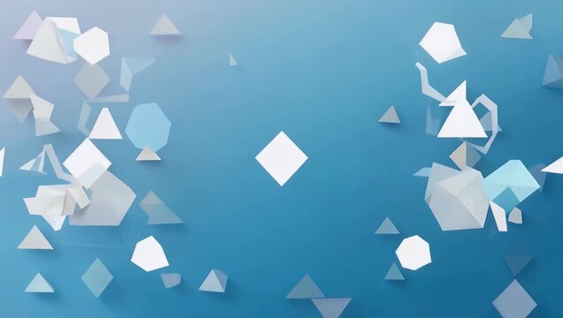 High-resolution premium 4K abstract presentation background featuring clean white geometric shapes overlaying a soft pastel gradient offering an elegant versatile canvas for multimedia editors